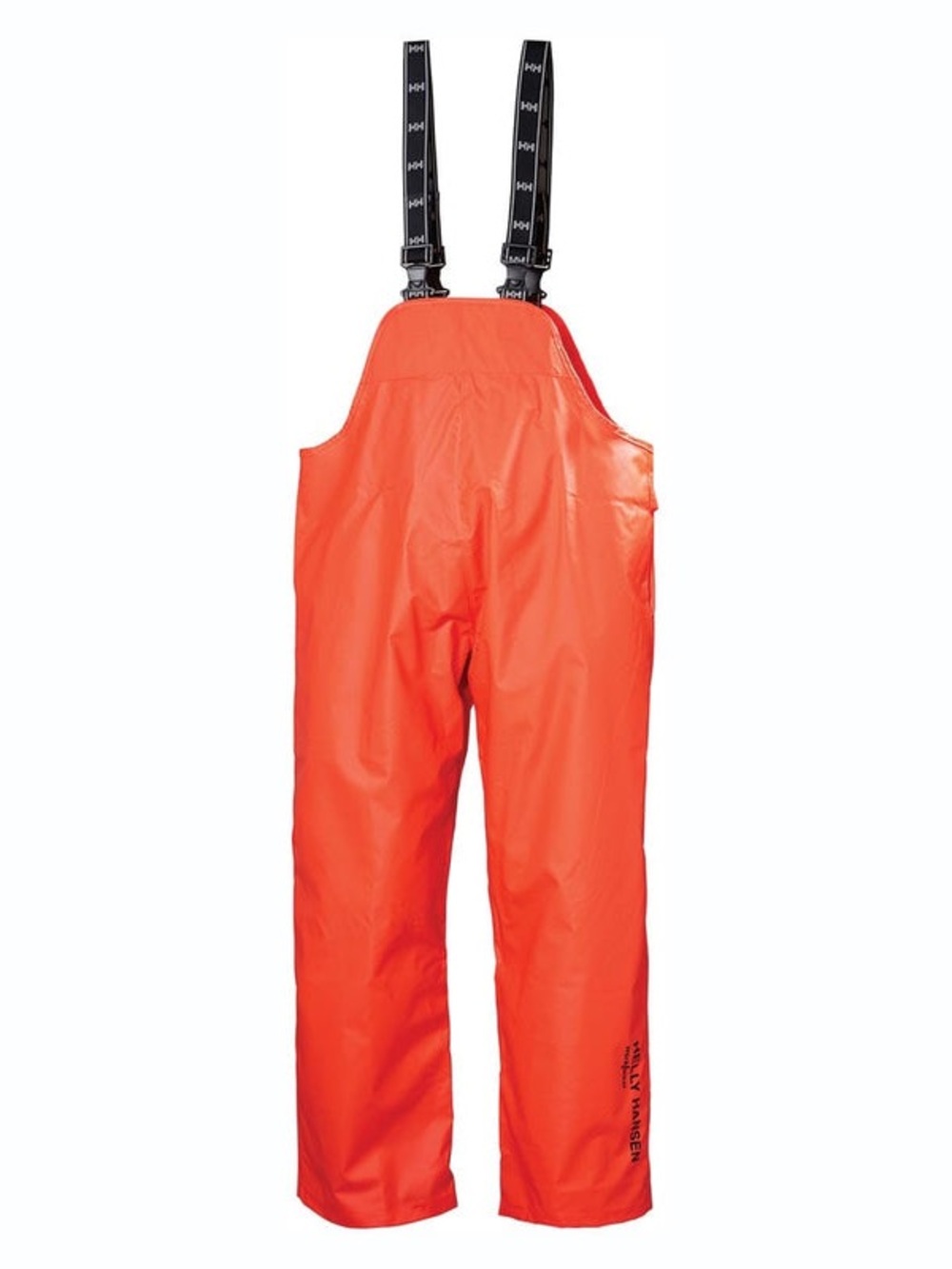 Helly Hansen Bright Orange waterproof Workwear Bib with Black Logo Tag